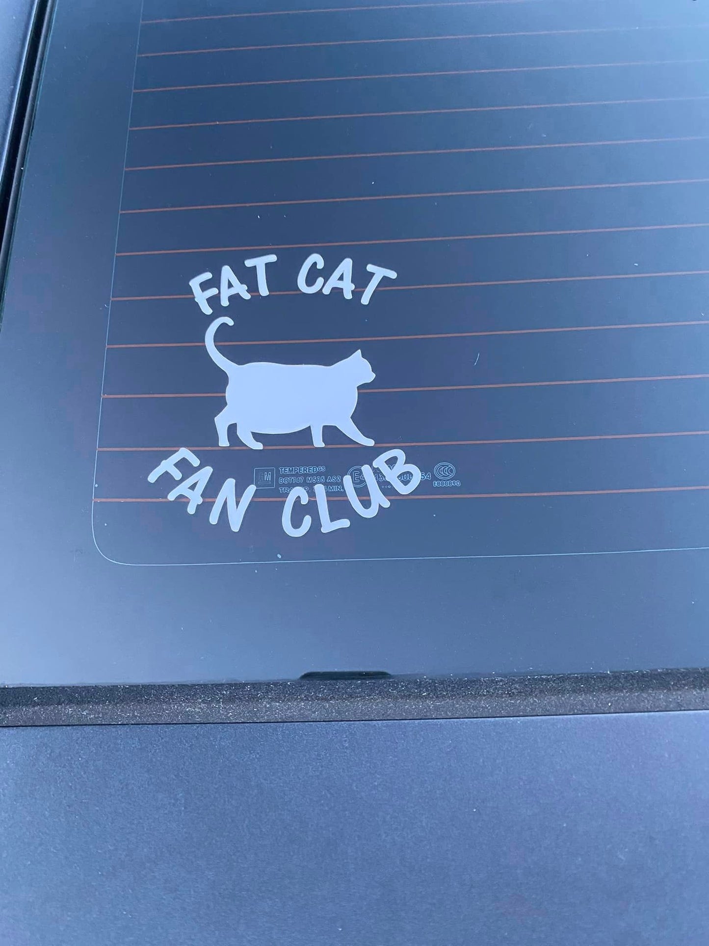 Fat Cat Fan Club car decal