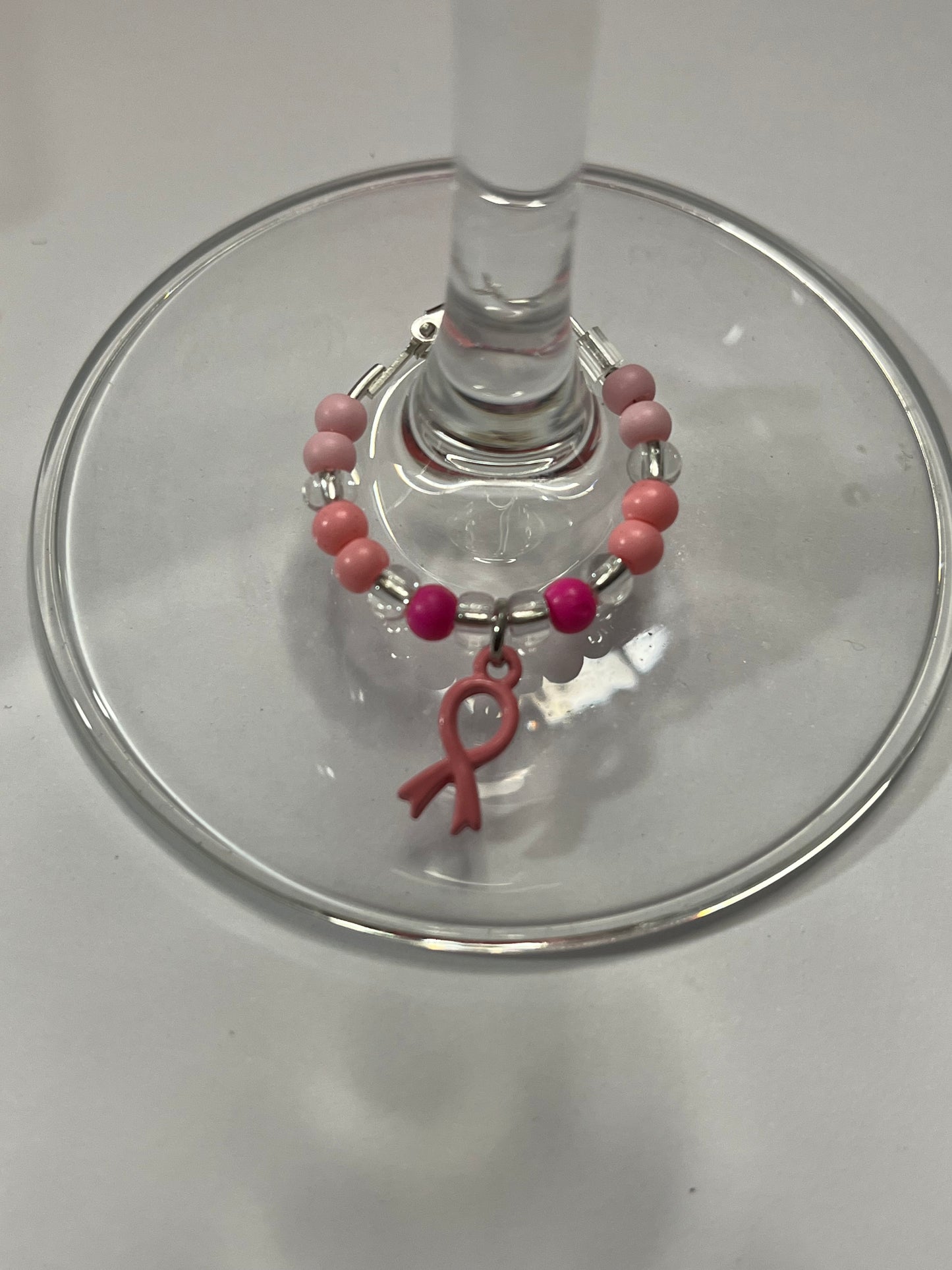 BREAST CANCER AWARENESS WINE CHARM