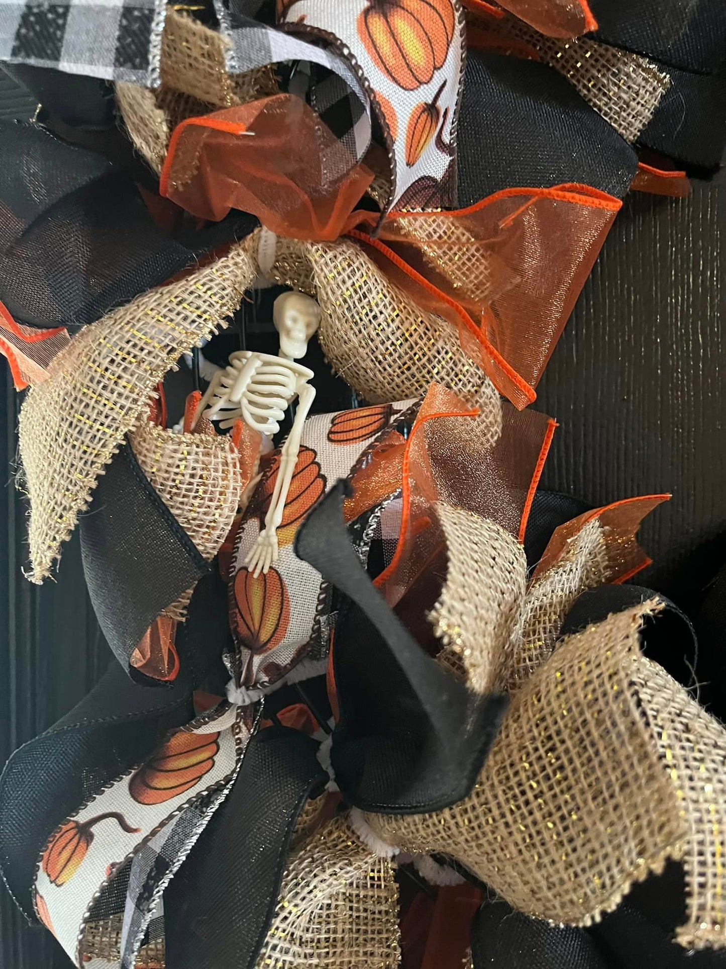 Halloween Ribbon Wreath