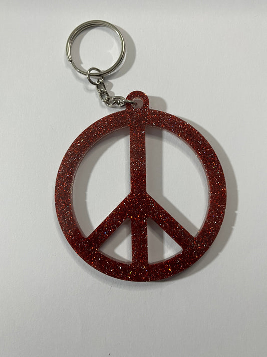 RED PEACE SIGN