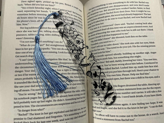 FLOWERS WITH BLUE TASSLE