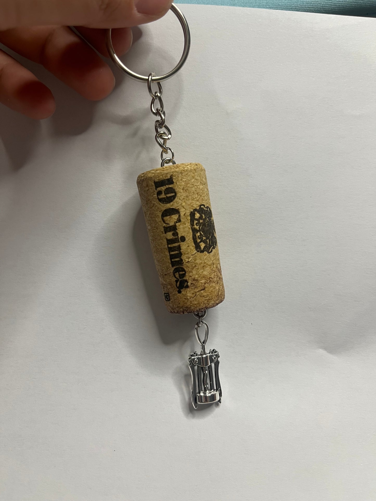 WINE CORK KEYCHAIN
