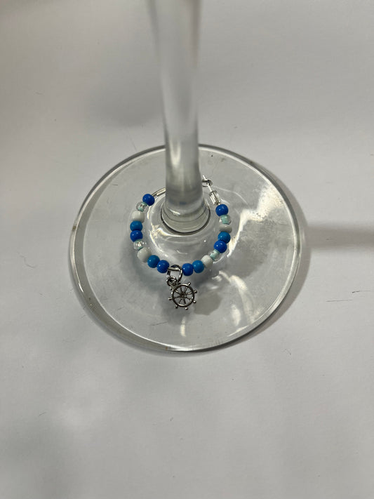 SHIPS WHEEL WINE CHARM