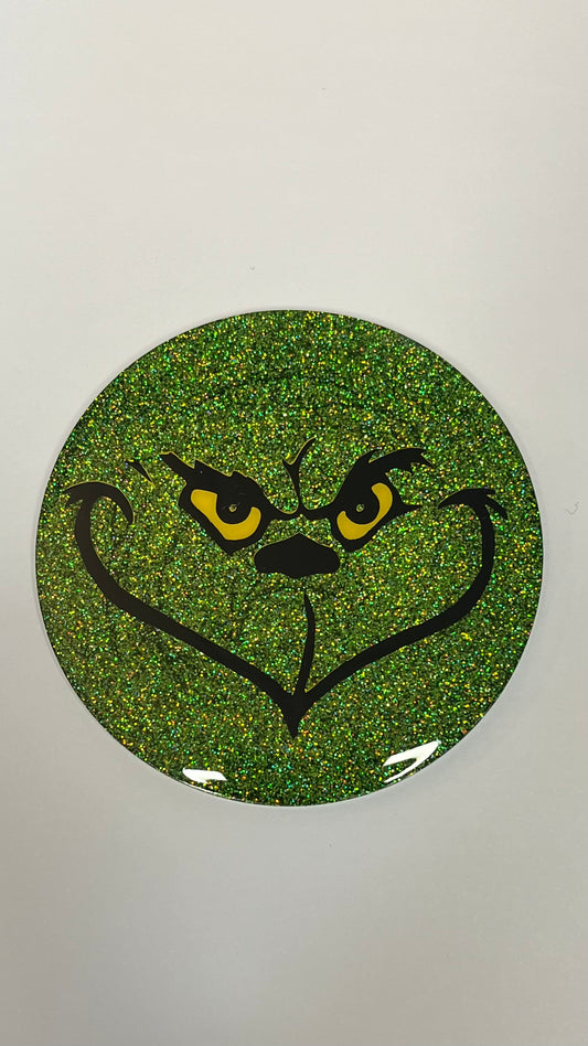 Grinch Face Coaster